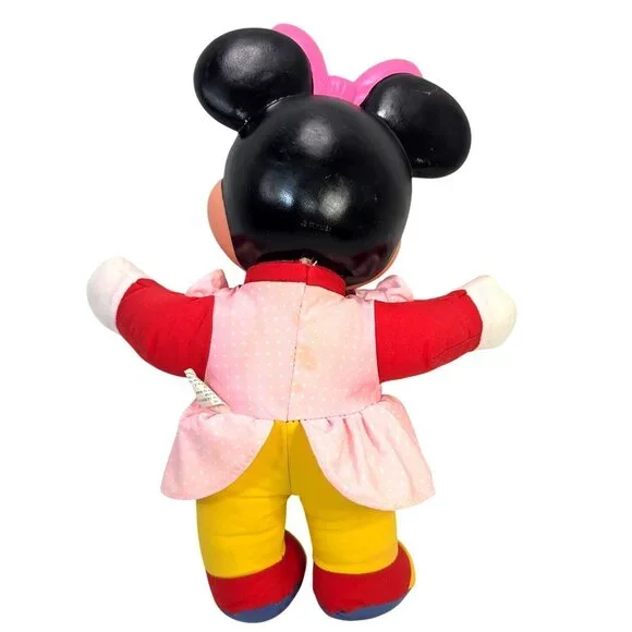 Vintage Mattel Disney 1989 Minnie Mouse Clubhouse Learn To Dress Me Pink Doll - Picture 7 of 11